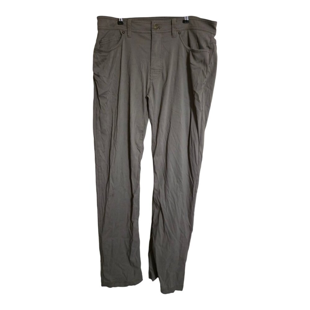 Prana Pants Men 34 Brown Brion II Slim Fit Gorpcore Camping Hiking Trail Work